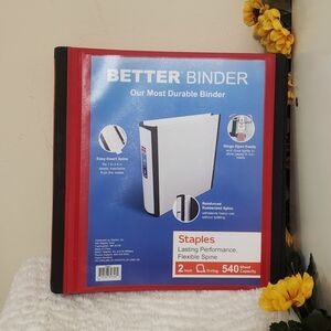 Staple Better Binder - Red and Black